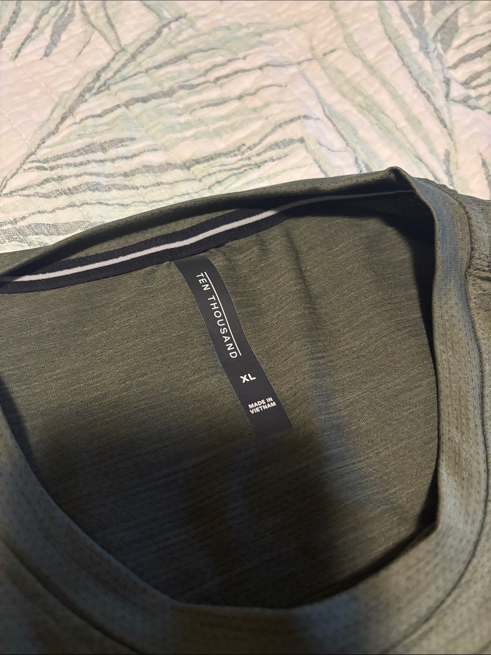 Ten Thousand Olive Green Short-Sleeve Performance Tee with Orange Logo - Picture 2 of 3